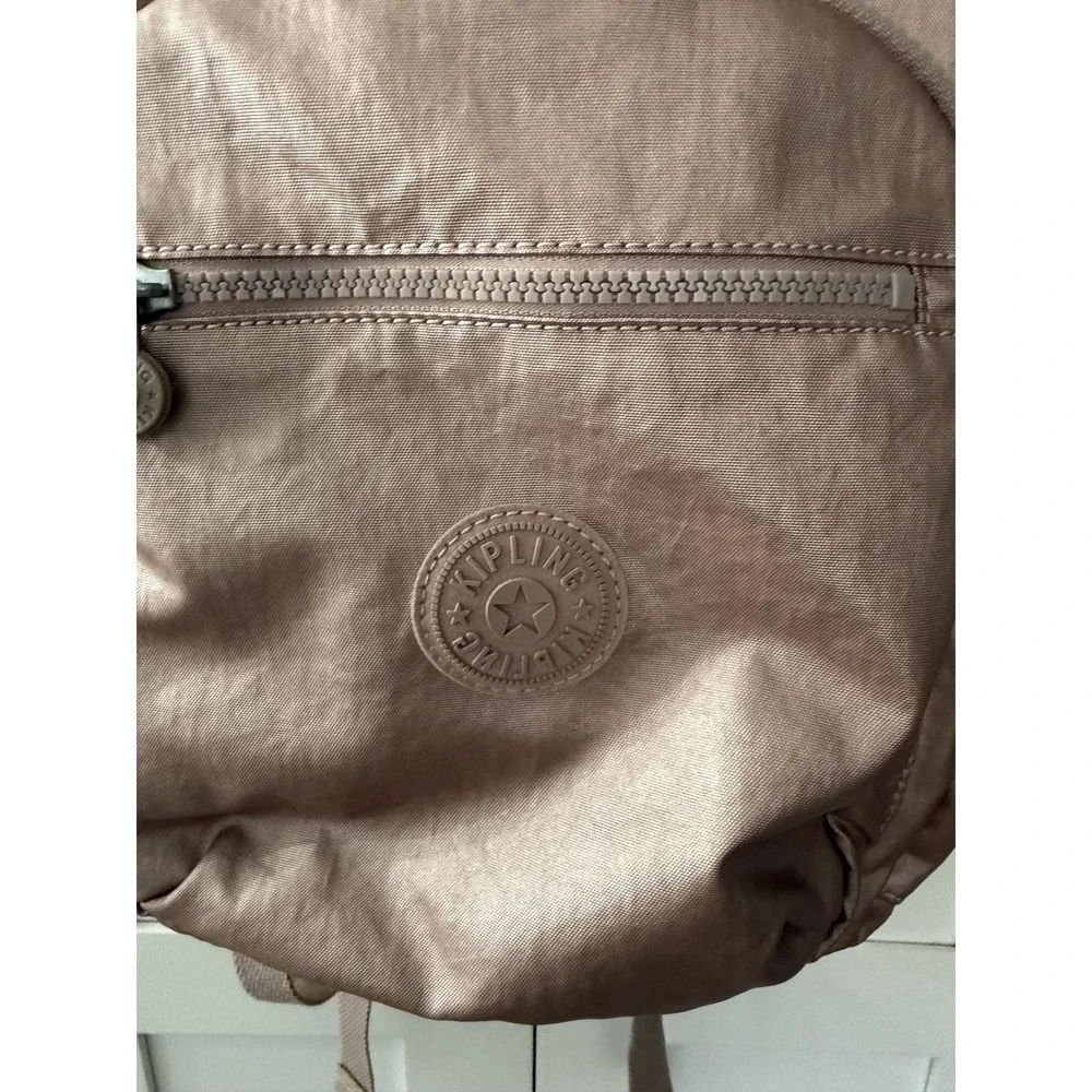 Kipling Seoul Backpack Metallic Rose Gold 13